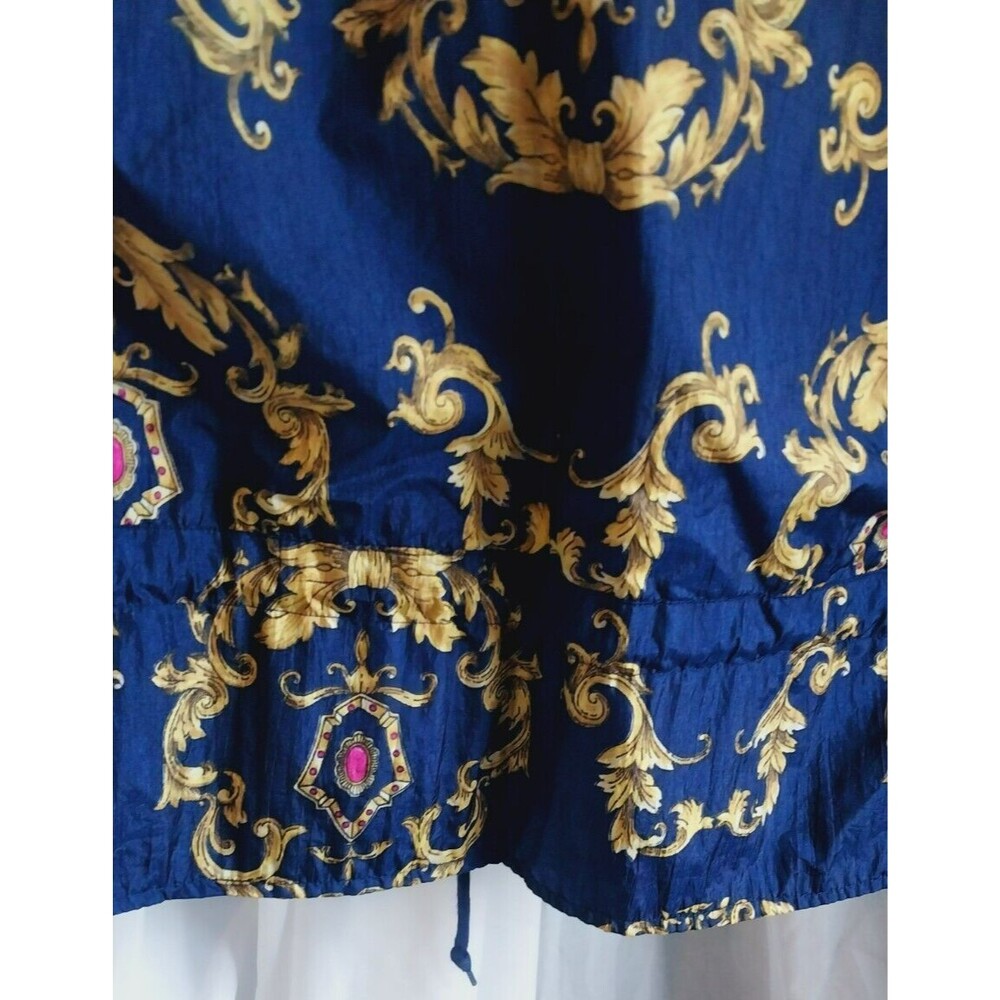 Vintage Slade Jacket Womens Zip+ Drawstring Waist Windbreaker 80- 90's Blue Med - Picture 8 of 10